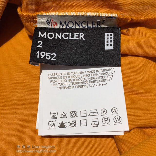 Moncler短袖T 19春夏新款 盟可睞黃色T恤  tzy1736